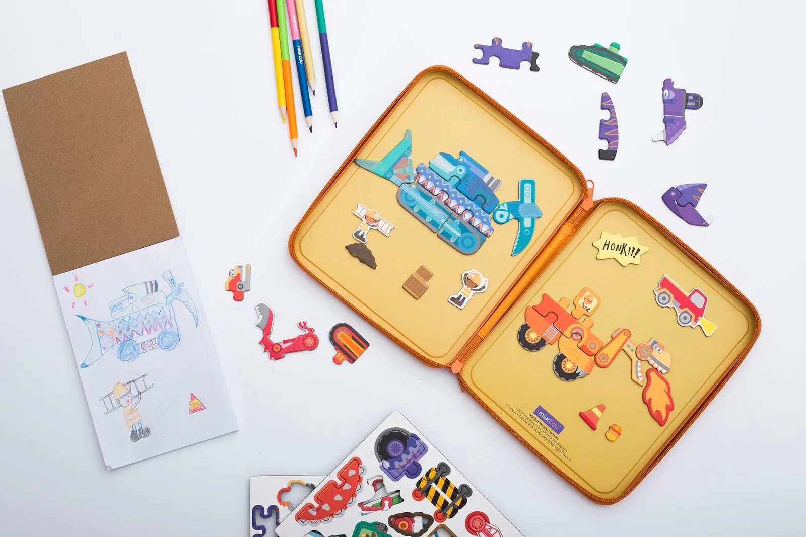 Puzzle   Draw Magnetic Kit - Diggersaurs