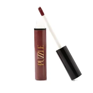 PUZZLE Lip Gloss Wand | Shiny, Shimmery, Non-Sticky, Moisturizing, Long-Lasting, Cruelty-Free, Vegan, Paraben-Free, High Shine Color (Winner | Red Plum)