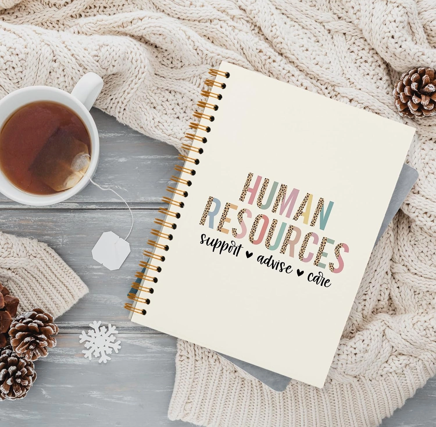 QUICQOD HR Gifts Notebook,Human Resourses Inspirational Journals,HR Appreciation Gift,Thank You Gift for HR Manager Director,Retirement Gift for Coworker Friend,Black Hardcover Spiral Notebook 5.5x8.3