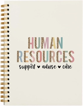 QUICQOD HR Gifts Notebook,Human Resourses Inspirational Journals,HR Appreciation Gift,Thank You Gift for HR Manager Director,Retirement Gift for Coworker Friend,Black Hardcover Spiral Notebook 5.5x8.3