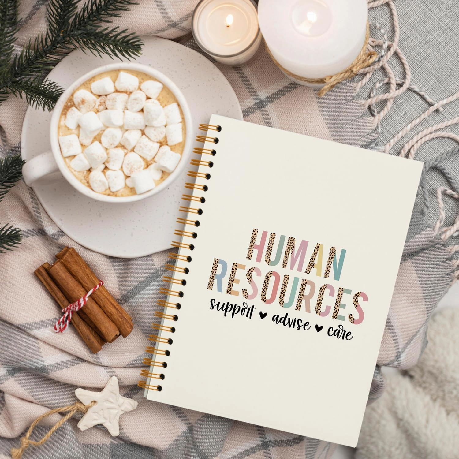 QUICQOD HR Gifts Notebook,Human Resourses Inspirational Journals,HR Appreciation Gift,Thank You Gift for HR Manager Director,Retirement Gift for Coworker Friend,Black Hardcover Spiral Notebook 5.5x8.3