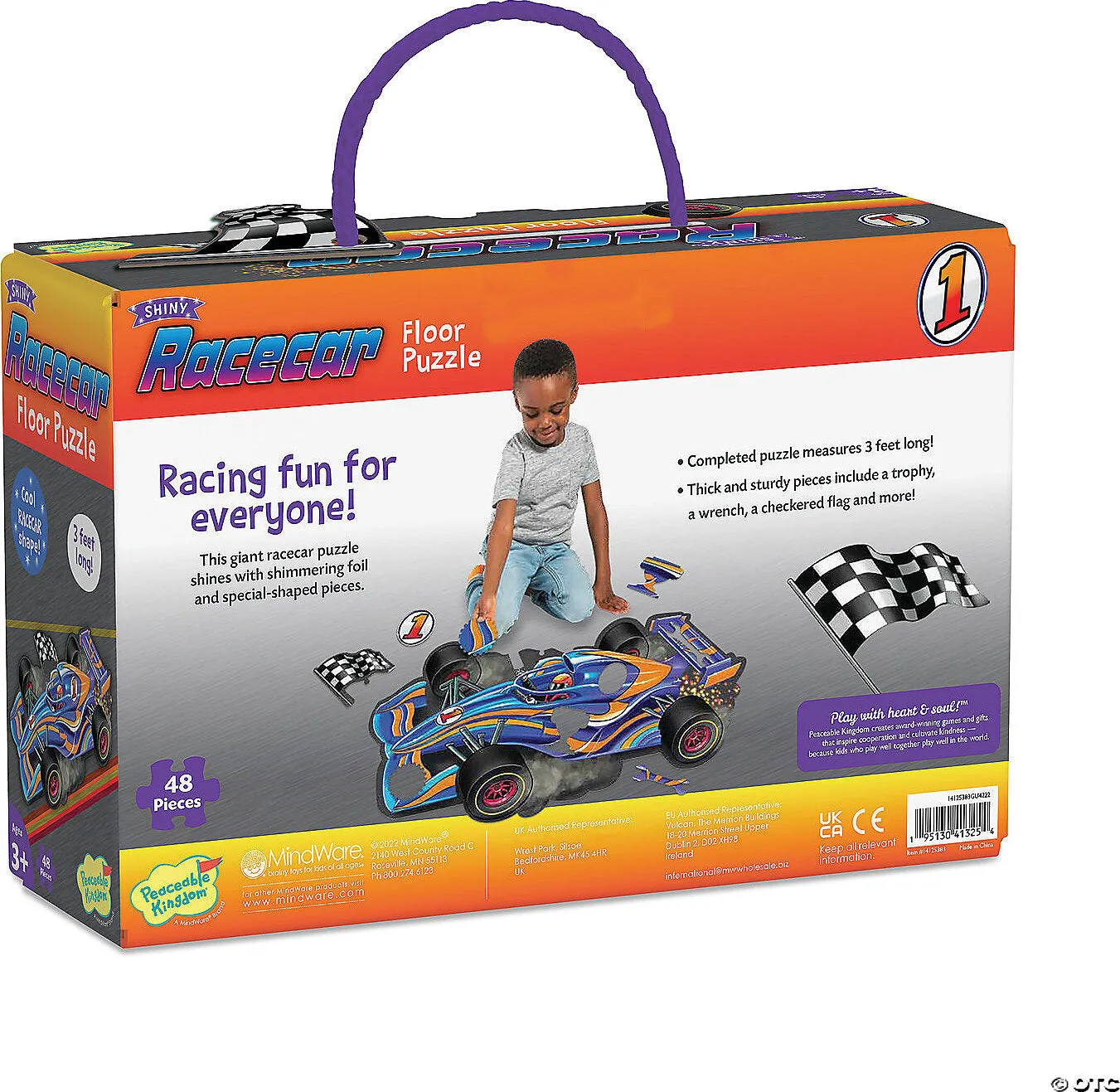Racecar Floor Puzzle Age 3 