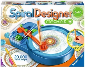 Ravensburger 29713 Designer Machine with Wow Effect, Electric and Manual Drawing 20,000 Spiral Pictures, White