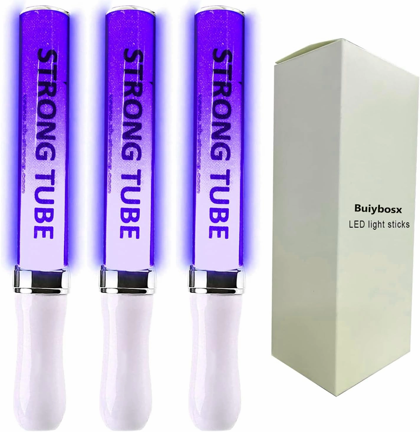 Reusable LED Light Sticks 3Pack with 15 Multicolor, Manual and Automatic Mode LED Glow Sticks, Concert Glowsticks, Raves, Emergency