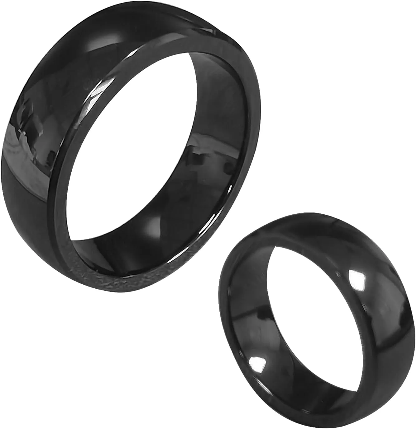 RFID Rewritable 13.56mHz IC Changeable Black Ceramics Smart Ring for Clone Mifare 1K S50 or FM1108 Access Control Key Cards(Black, US 9#)