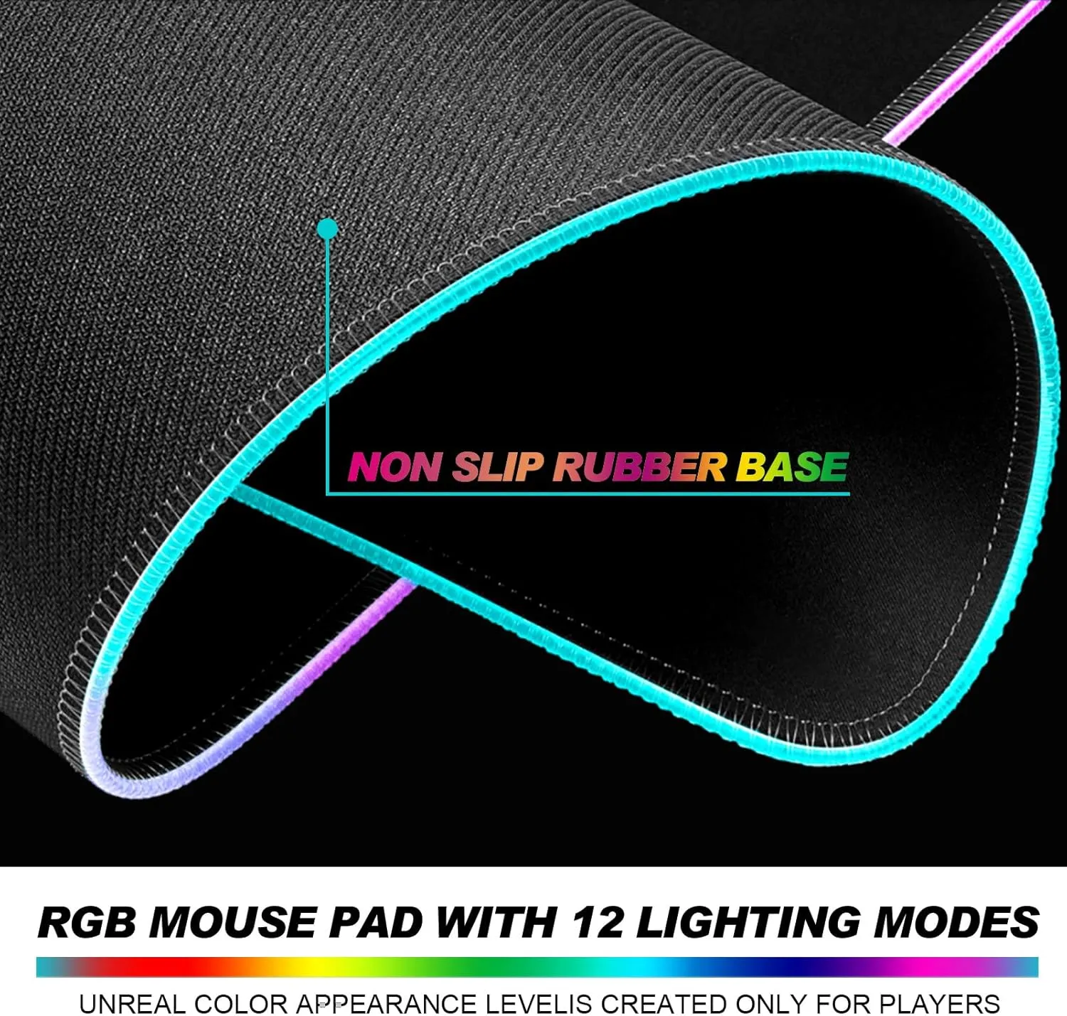 RGB Fantasy Space Planet Gaming Desk Mat, Computer Keyboard Large Extended Long Boy LED Mouse Pad for Office and Home, XL (W09)