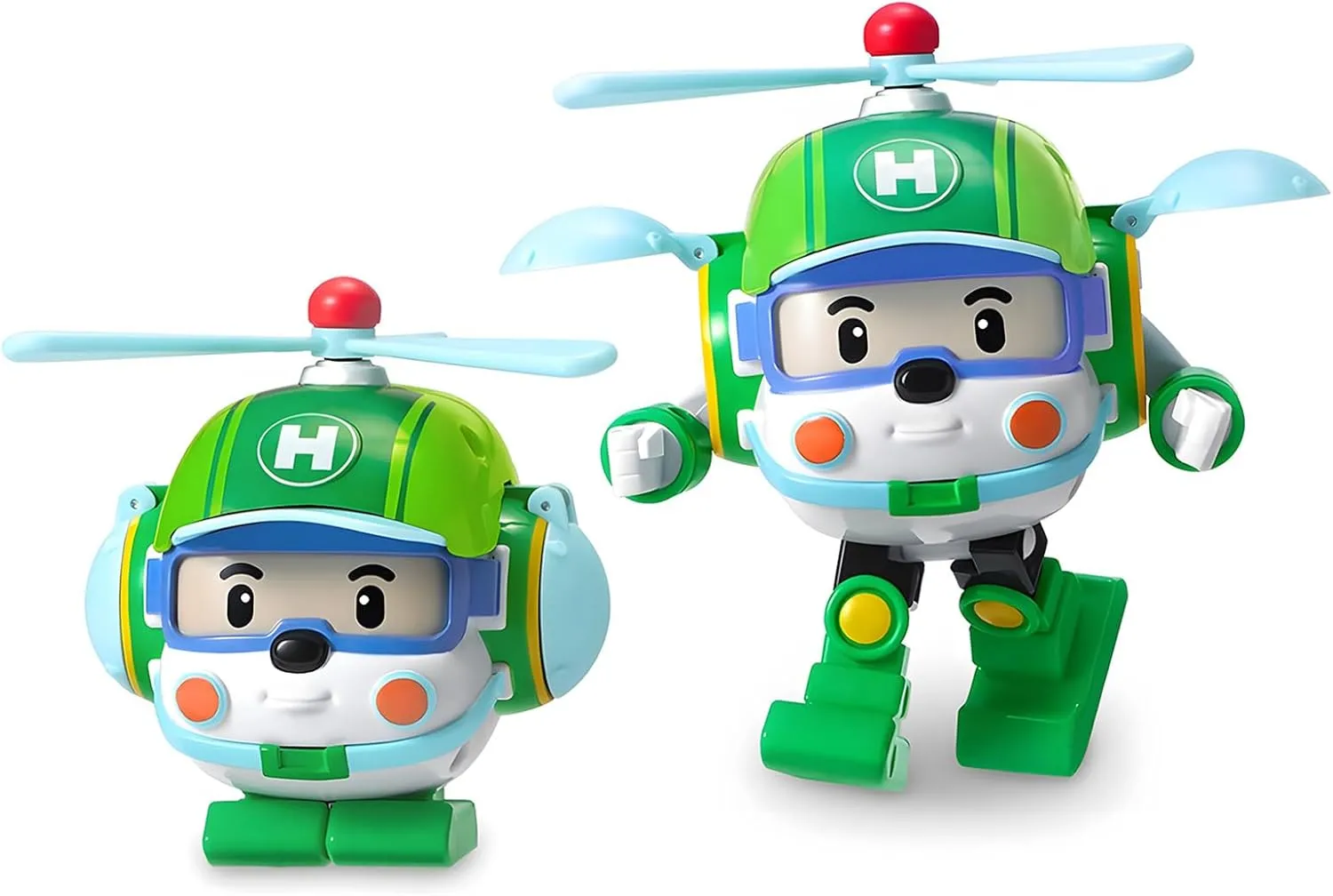 Robocar Poli 4" Transforming Robot - Helly Transforming Helicopter Action Rescue Toy Figure, STEM Educational Gift for Toddlers and Kids Age 1 