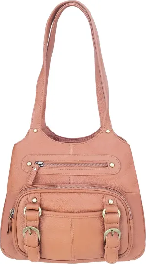 Roma Leathers Gun Concealment Purse - Cowhide Leather - Light Brown