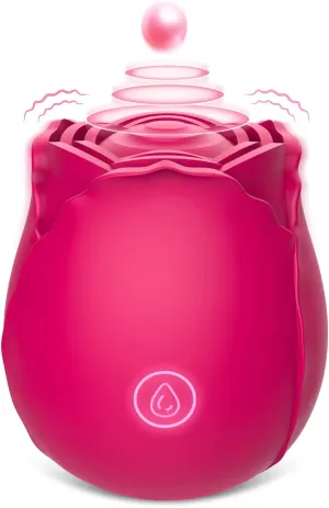 Rose Toys Clitoral Vibrator for Women, Vlatne Sex Stimulator with 7 Mind-Blowing Tapping Modes, Nipple Teasing Clitoris Masturbating Things for Sexual Pleasure, Vibrating Adult Sex Toy Red