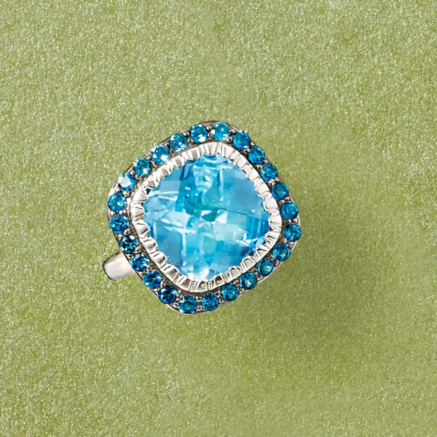 Ross-Simons 8.90 ct. t.w. Sky and London Blue Topaz Ring in Sterling Silver