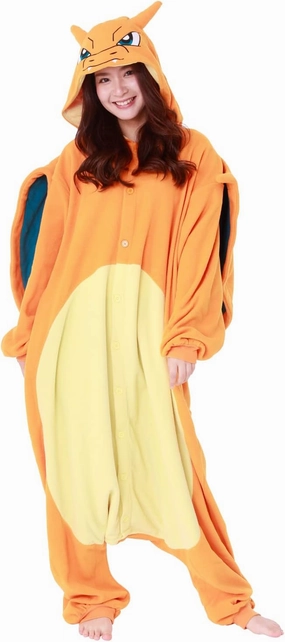 SAZAC Pokemon Charizard Kigurumi Onesie - Adult Halloween, Cosplay, Loungewear - Ultra Soft & Cozy - Unisex