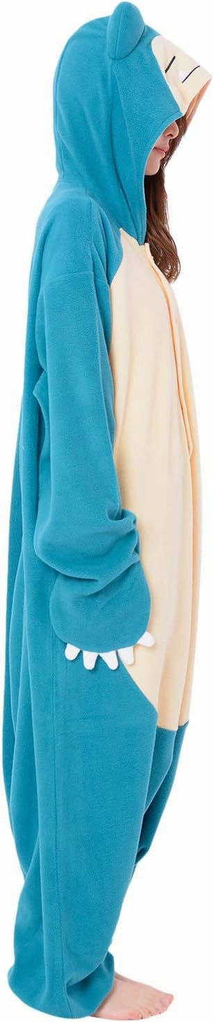 SAZAC Pokemon Snorlax Kigurumi Onesie - Adult Halloween Costume, Cosplay, Loungewear - Ultra Soft & Cozy, Easy Care, Unisex