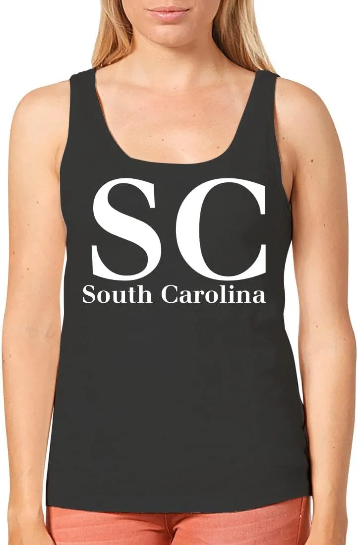 SC South Carolina - Women's Cozy Graphic Tank Top – Soft, Stylish, and Comfortable CP05 Black
