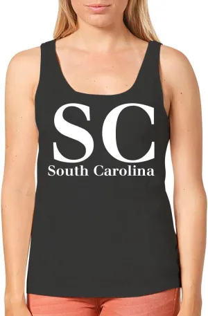 SC South Carolina - Women's Cozy Graphic Tank Top – Soft, Stylish, and Comfortable CP05 Black