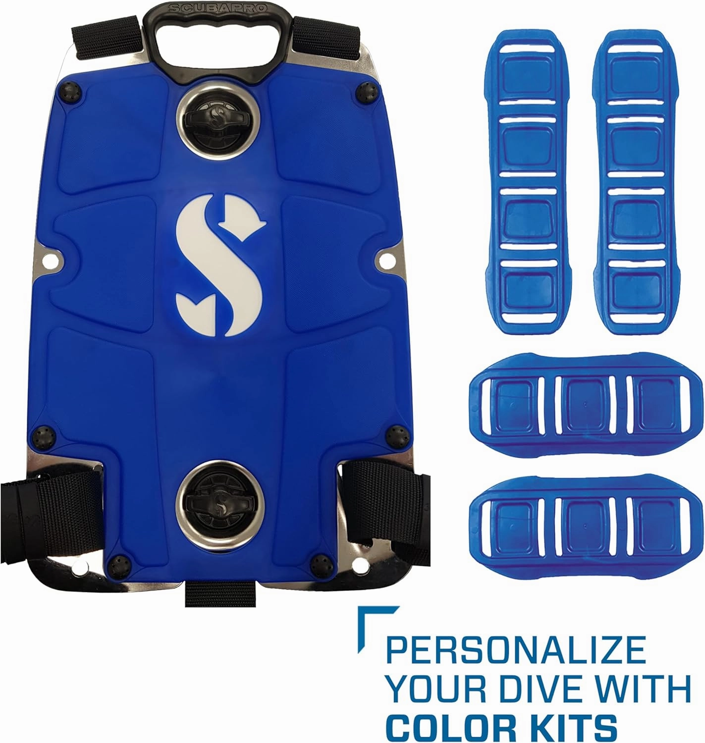 SCUBAPRO S-Tek Pro System for Technical Scuba Diving, Harness with Back Plate in Stainless Steel