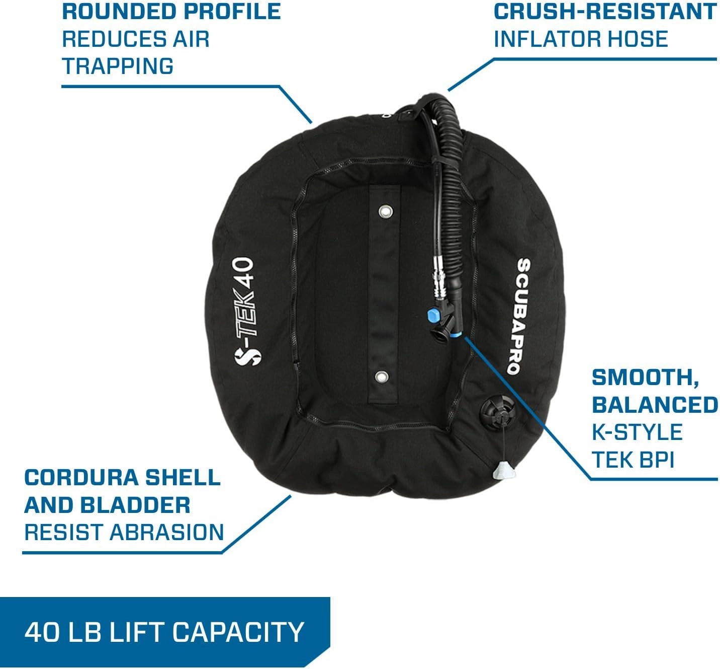 SCUBAPRO S-Tek Pro System for Technical Scuba Diving, Harness with Back Plate in Stainless Steel
