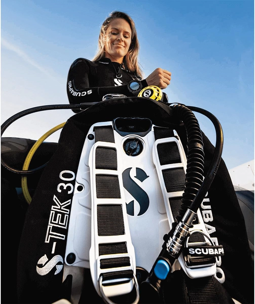 SCUBAPRO S-Tek Pro System for Technical Scuba Diving, Harness with Back Plate in Stainless Steel