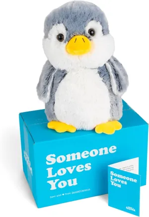 SendAFriend Pepper The Penguin Stuffed Animal Care Package, Someone Loves You Box, Great Gift for Any Reason (Miss You Notecard)