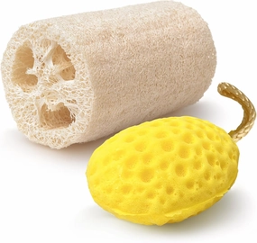 Serenelife Loofah and Sponge - Exfoliating Scrubber for Body Care in Bath Spa Shower, Remove Dead Skin, Great for Bathing and Scrubbing, Bathroom Necessity for Men and Women