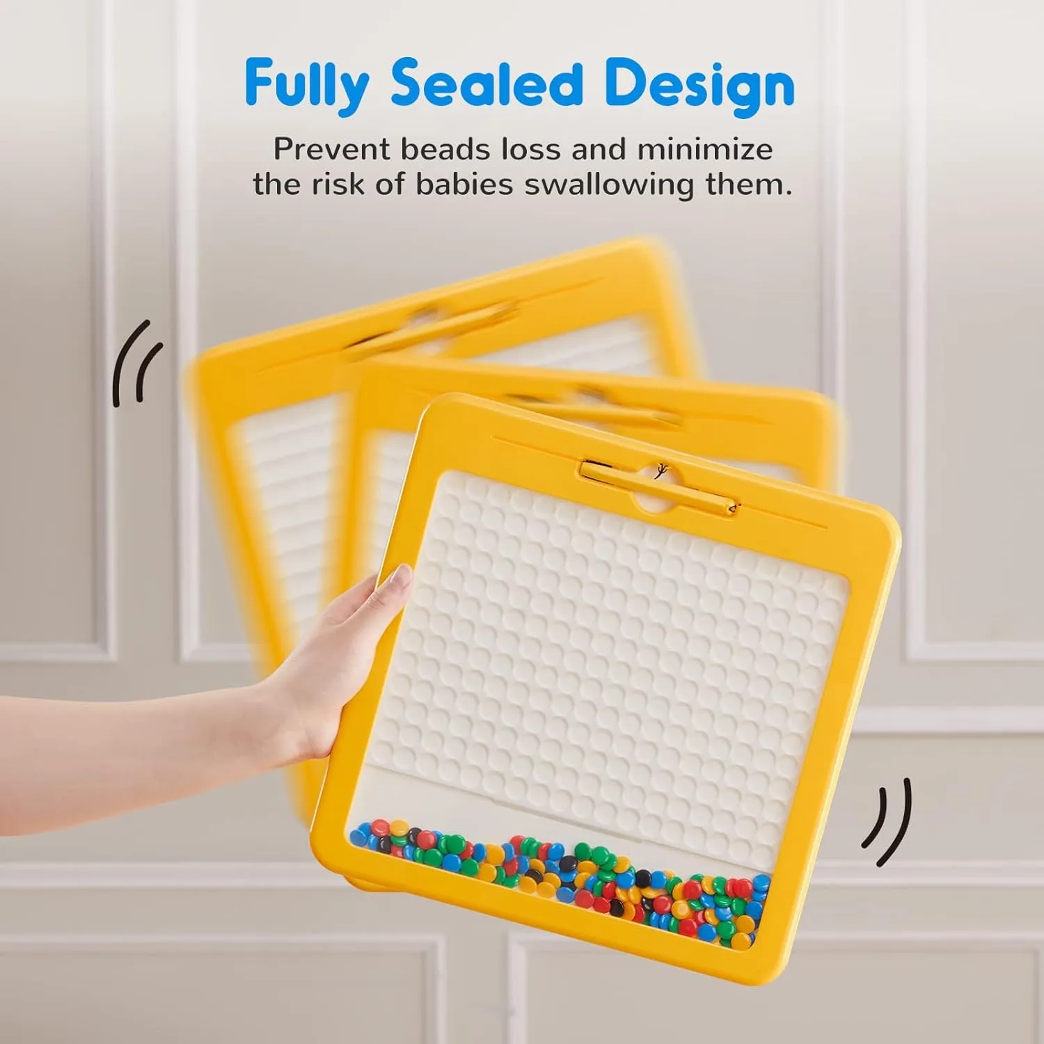 SGILE 2 Pack Magnetic Drawing Board, Magna Dots Doold Pad and Large Magnet Sketch Tablet for Kids, Early Learning Sensory Art Toddler Toys Preschool Travel Gifts for Boys Girls Age 18 Month 