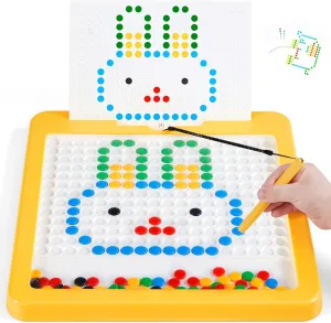 SGILE Magnetic Drawing Board, Magnetic Educational Preschool Toys for Kids, Large Doodle Board for Toddler Magnetic Dot Art Travel Toys for 3 4 5 6 Year Old Boys Girls