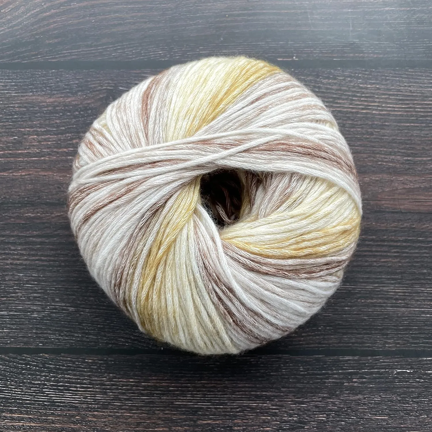 SHIKE Cloud-Cluster Multicolor Rainbow Yarn for Knitting&Crocheting.Soft Wool Acrylic Cotton Blended Yarn.Gradient Space-Dyed Air Yarn (YT07)
