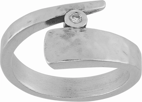 Silpada 'Modern Way' Sterling Silver Diamond Ring