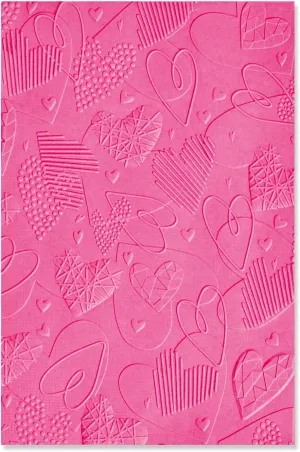Sizzix 3-D Textured Impressions Folder Mark Making Hearts by Kath Breen | 666038 | Chapter 4 2022 Emboss, One Size, Grey