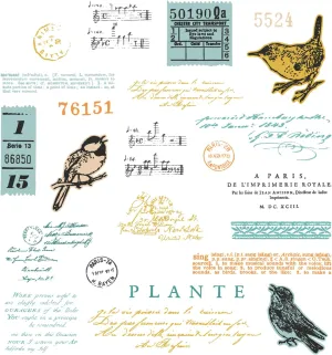 Sizzix A5 Clear Stamps w/Framelits Die Bird Song by 49 and Market