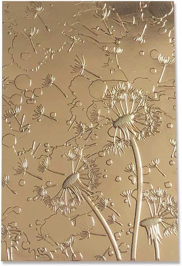 Sizzix 3-D Textured Impressions Embossing Folder Dandelion Wish by Kath Breen, 665001, Multicolor
