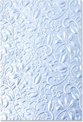 Sizzix 3-D Textured Impressions Embossing Folder Lacey by Kath Breen, 665324, Multicolor