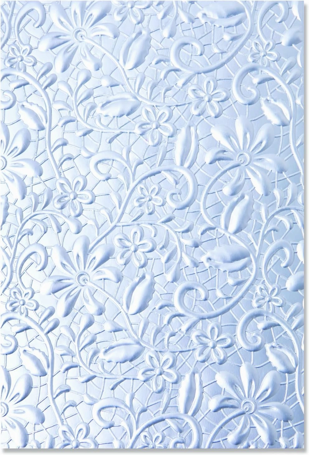 Sizzix 3-D Textured Impressions Embossing Folder Lacey by Kath Breen, 665324, Multicolor