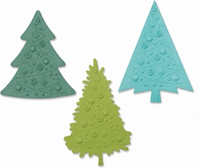 Sizzix Sizzx Switchlits Embossing Folder Festive Trees by Kath Breen | 665967 | Chapter 3 2022, Multicolor