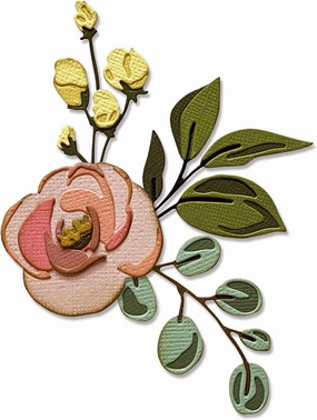 Sizzix Thinlits Die 665208 Bloom Colorize by Tim Holtz 17 Pack, Multicolor