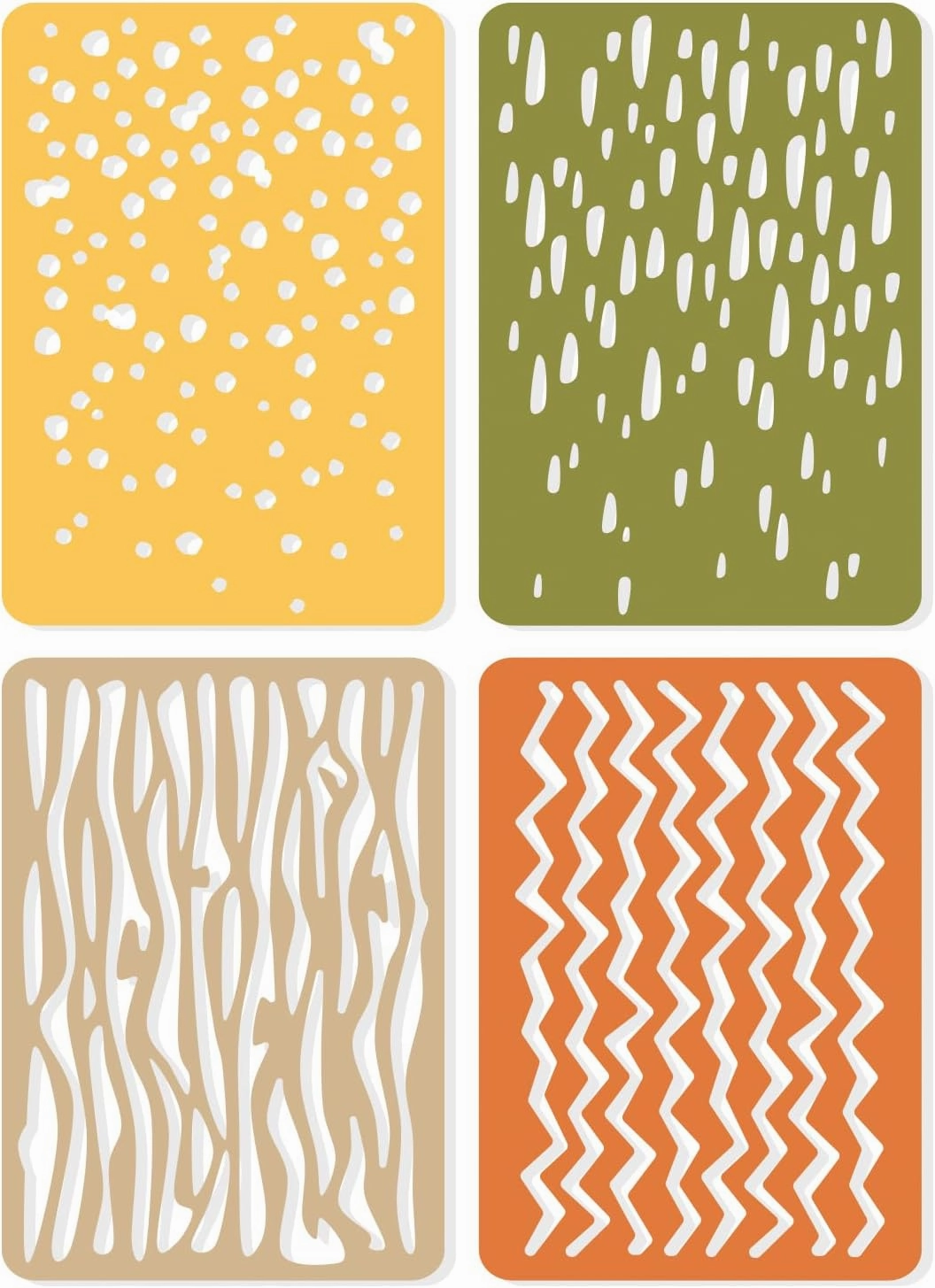 Sizzix Thinlits Die Set 4PK Infinite Doodles #2 | 666524 | Metal, Wafer-Thin Cutting Dies for Scrapbooking, Embossing, Journalling, Silver
