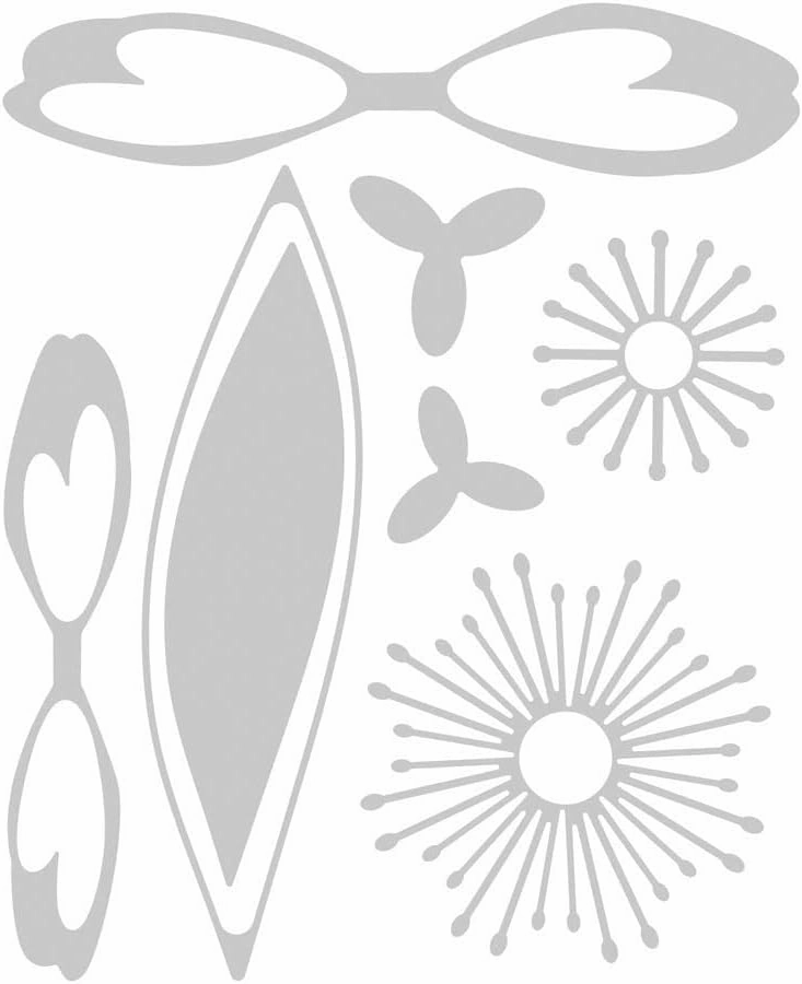 Sizzix Thinlits Die Set 8 Pack Tulip by Jennifer Ogborn, Multicolor