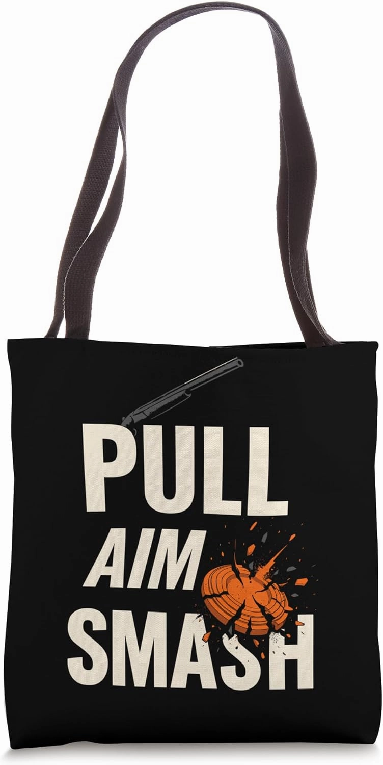 Skeet Shooting Trap Shooter Clay Target Pull and Shoot Tote Bag