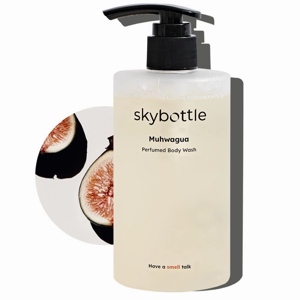 skybottle Body Wash, Refreshing and Cleansing With AHA, Deep Moisture for Dry Skin, Perfumed with Fig Fruit Woody Scent, Girls Valentine Gift, 10.1 Fl. Oz