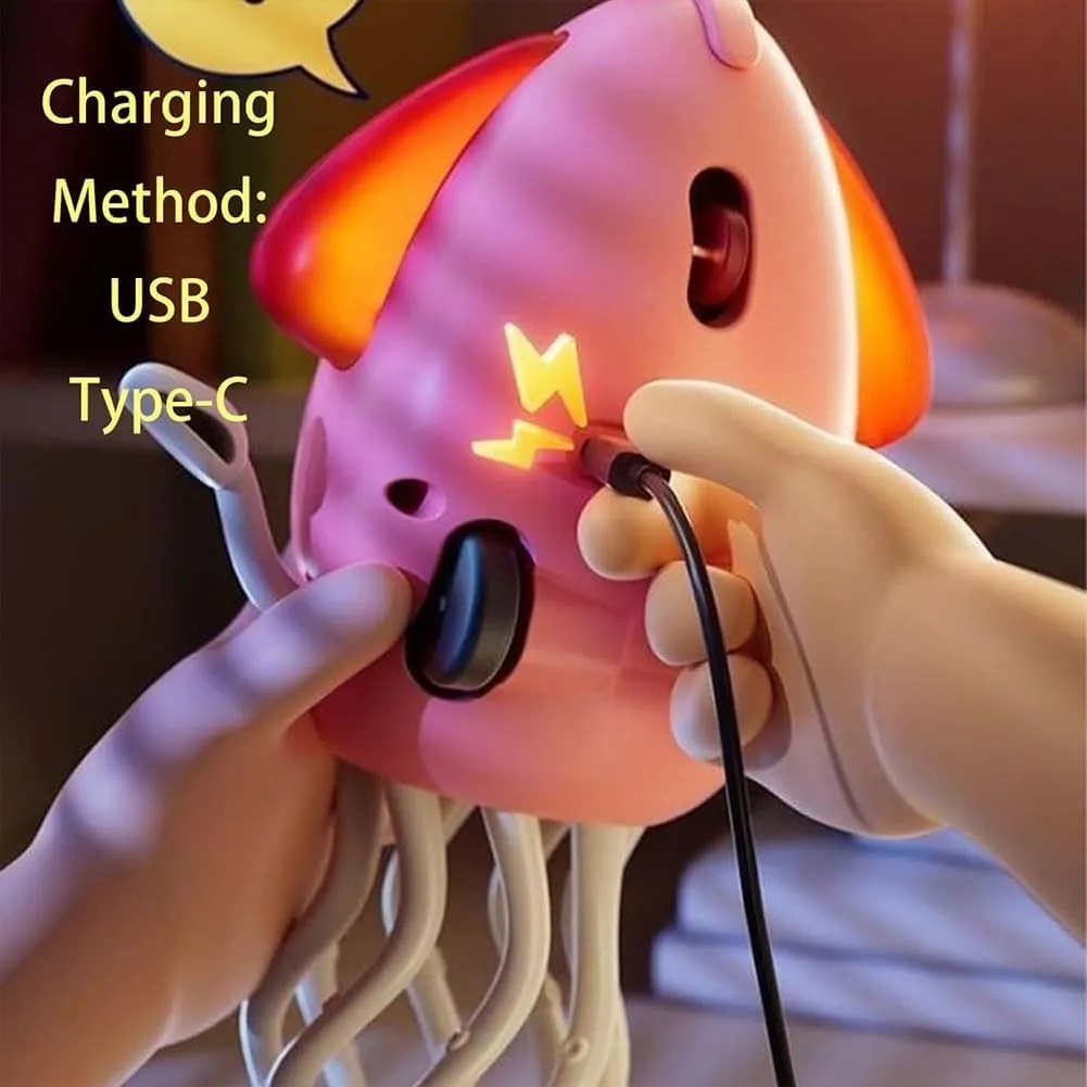 Smart Tentacle Explorer, Playful Dancing Octopus Toy, Wiggly Wonder Interactive Fun Octopus, Electric Automatic Obstacle Avoidance Toy, Smart 8-Leg Wiggly Robotic with LED & Music(Pink Fishing Rod)