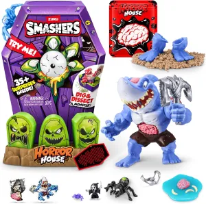 Smashers Mega Horror House (Blue) by ZURU, Interactive Toy, Collectable Toy for Kids and Teens