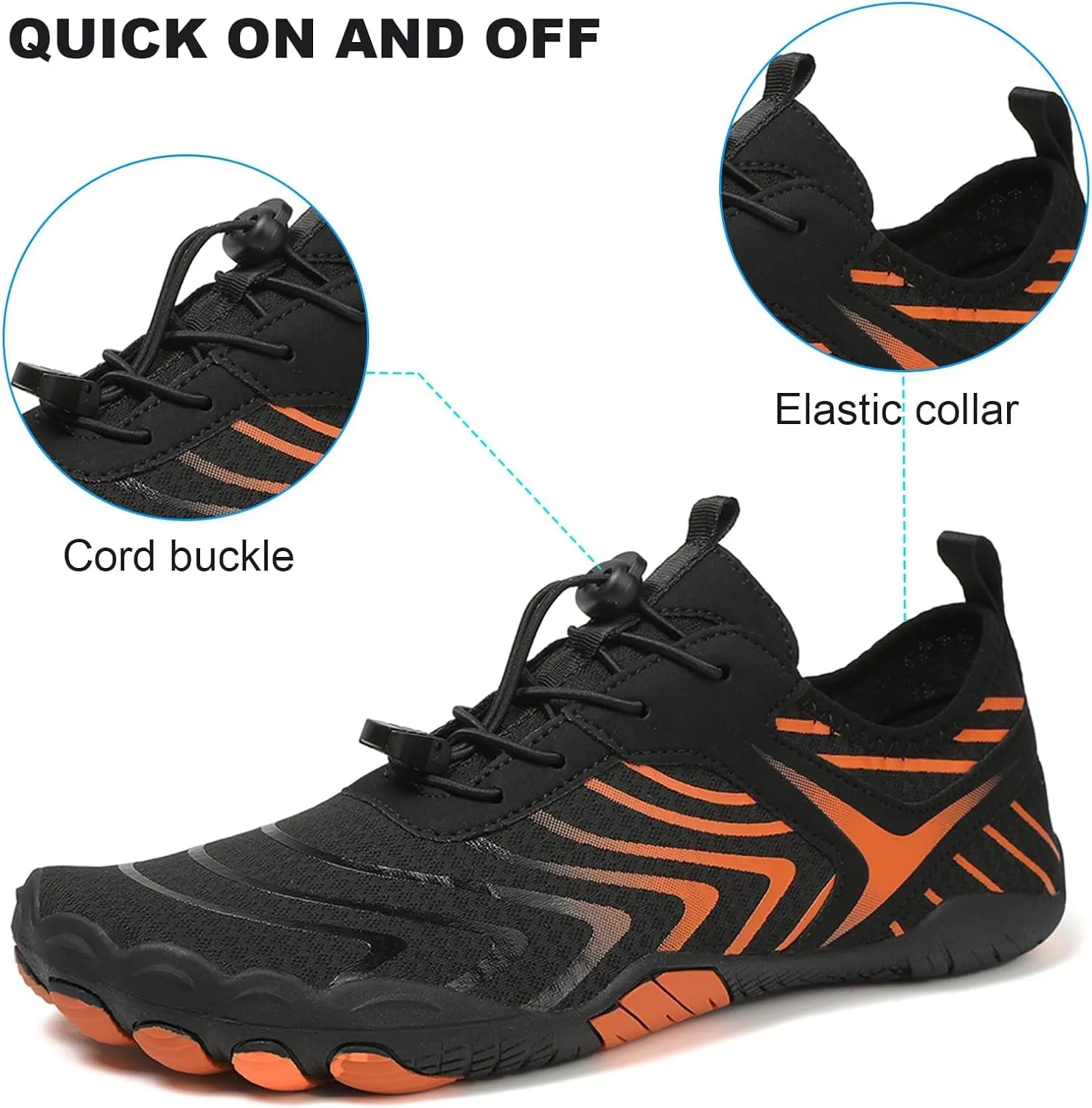 Smoneyful Hiking Footwear Barefoot Shoes Women, Breathable Non Slip, Wide Toe Water Hike, Neuropathy Grounded Comfort Wear