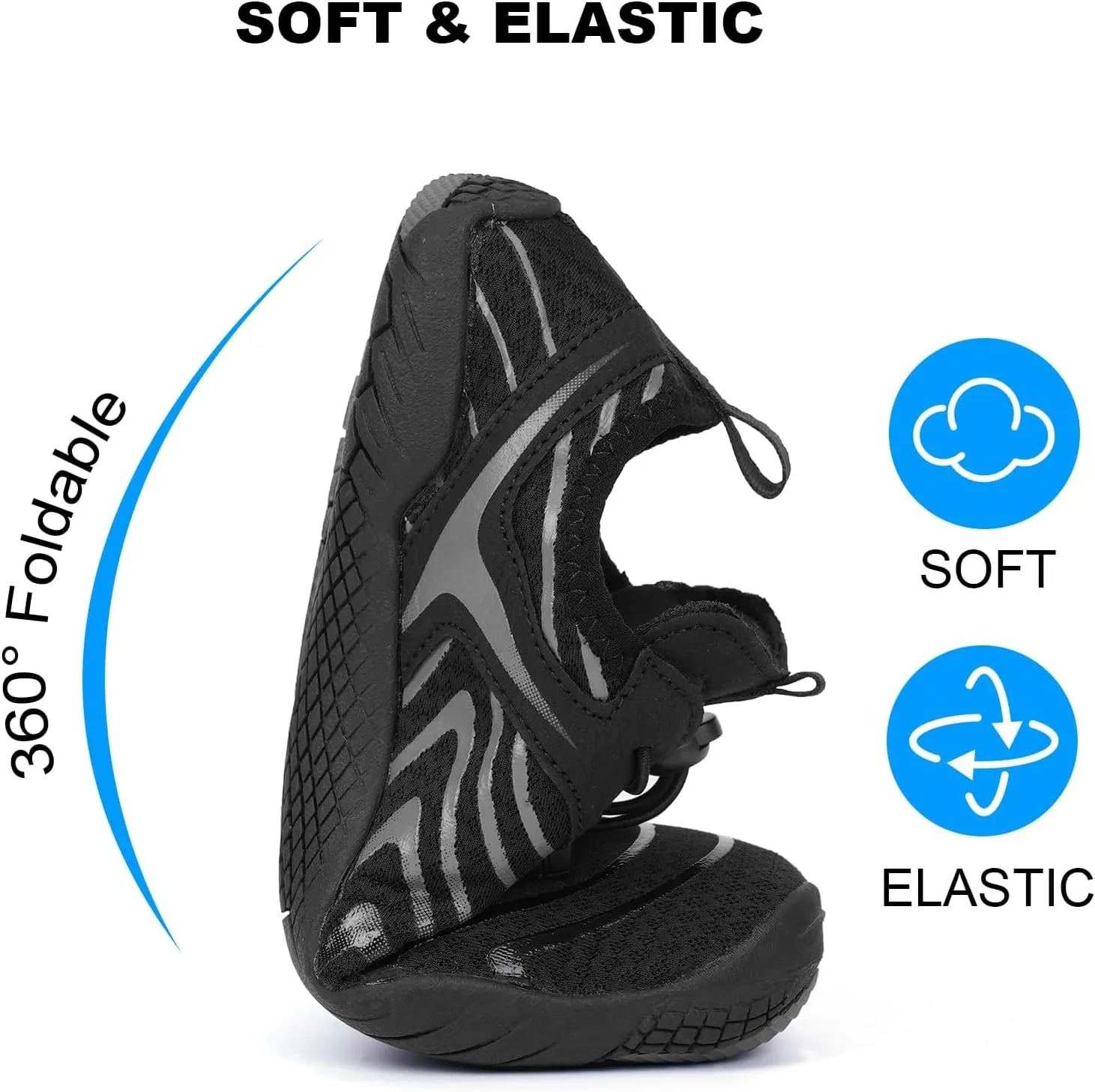 Smoneyful Hiking Footwear Barefoot Shoes Women, Breathable Non Slip, Wide Toe Water Hike, Neuropathy Grounded Comfort Wear