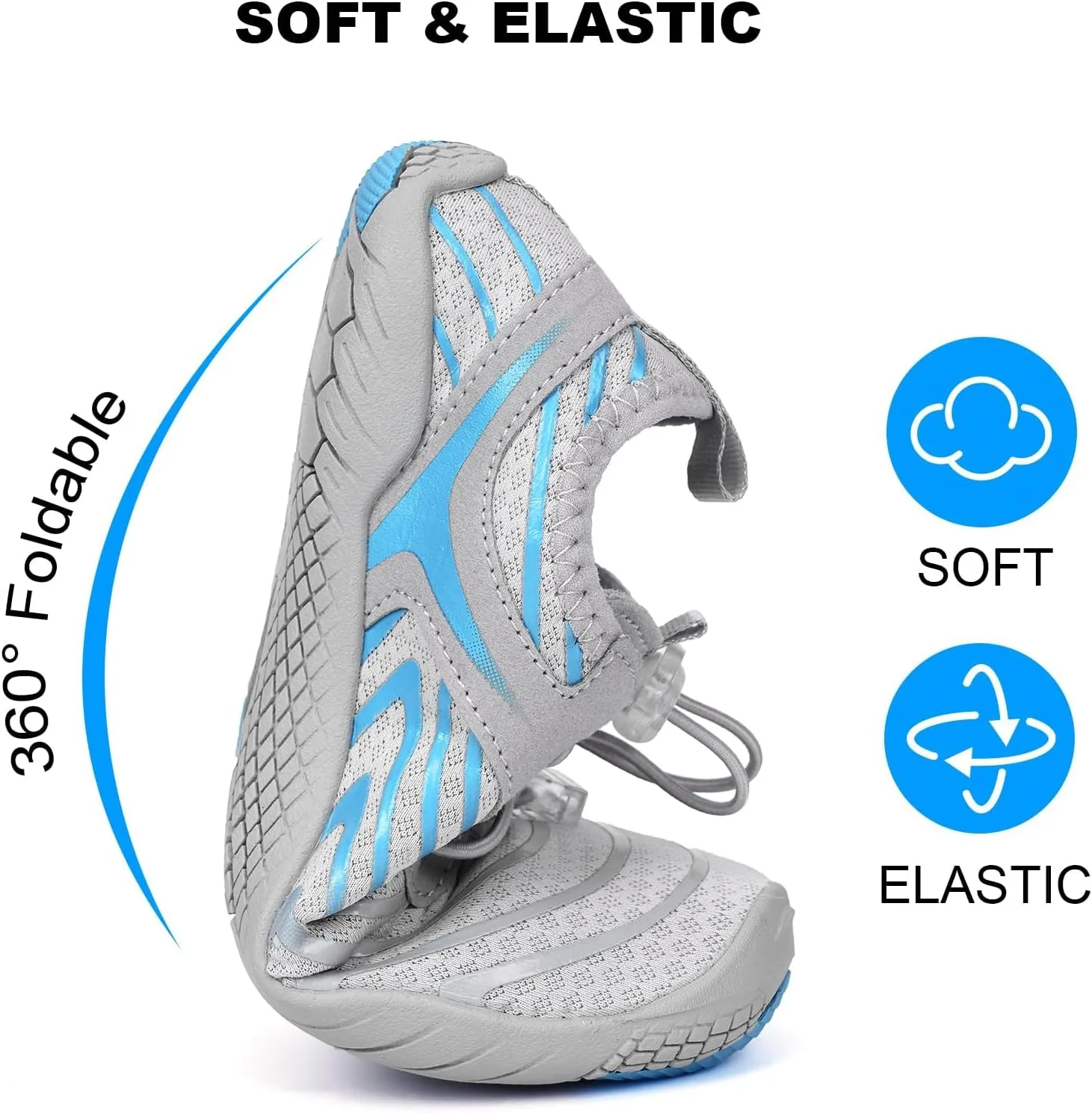 Smoneyful Hiking Footwear Barefoot Shoes Women, Breathable Non Slip, Wide Toe Water Hike, Neuropathy Grounded Comfort Wear