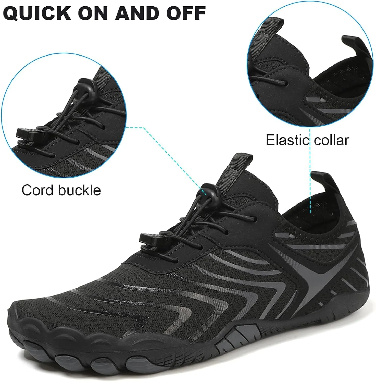 Smoneyful Hiking Footwear Barefoot Shoes Women, Breathable Non Slip, Wide Toe Water Hike, Neuropathy Grounded Comfort Wear