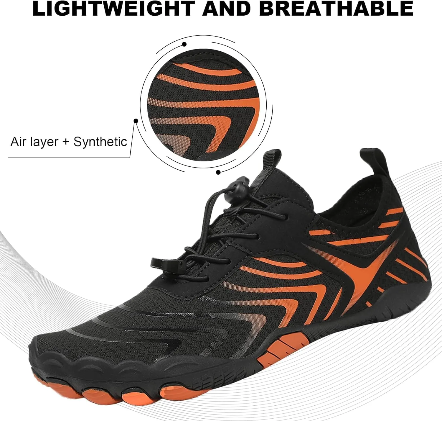Smoneyful Hiking Footwear Barefoot Shoes Women, Breathable Non Slip, Wide Toe Water Hike, Neuropathy Grounded Comfort Wear