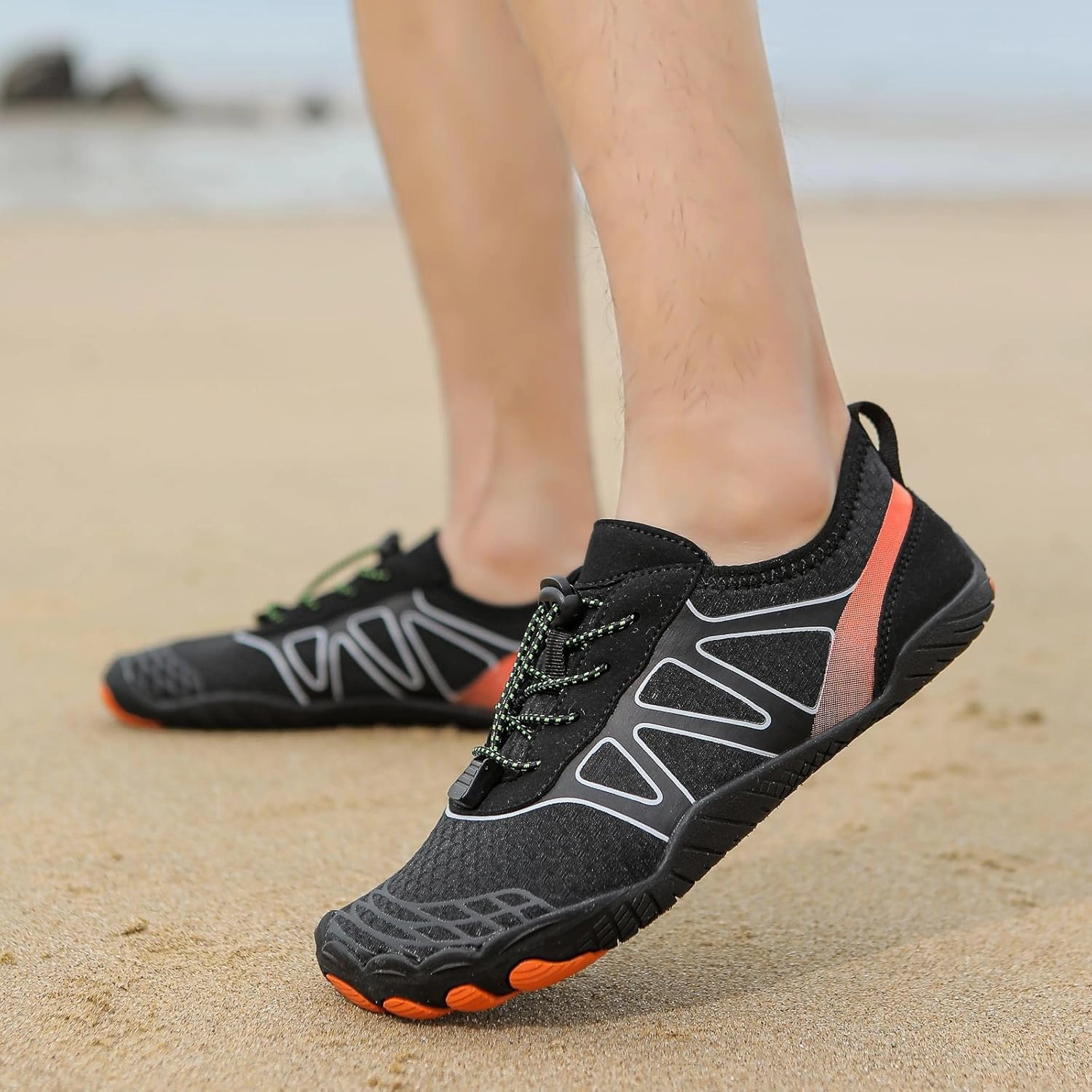 Smoneyful Hiking Footwear Barefoot Shoes Women, Breathable Non Slip, Wide Toe Water Hike, Neuropathy Grounded Comfort Wear