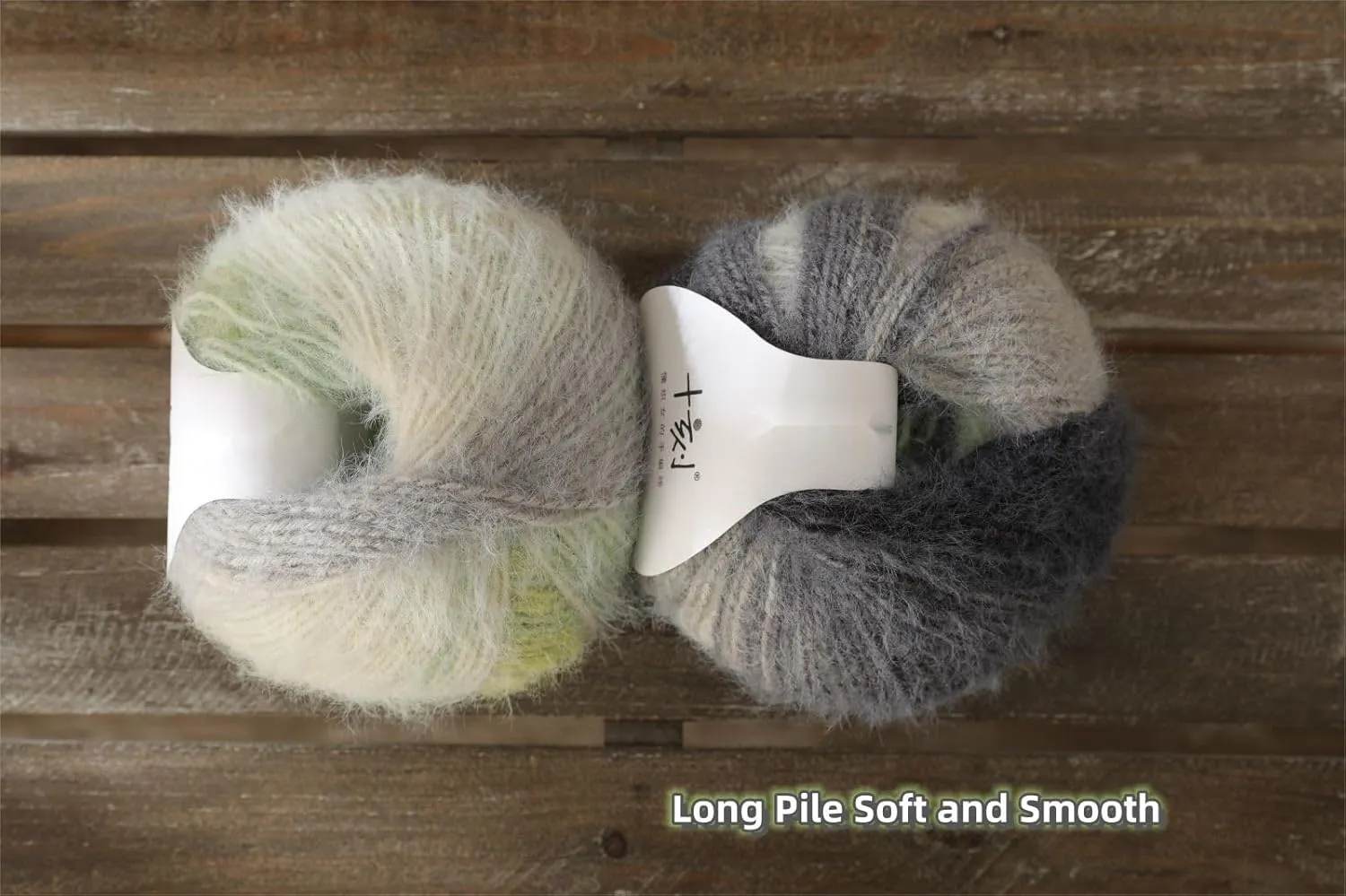 Snowbaby Wool Acrylic Blend Long Pile Yarn,(Worsted) Luxurious Fuzzy Multicolor Gradient Yarn for Knitting and Crocheting Hat Scarf Sweater, 2 * 3.52oz/100g 207yds(54-River of Forgetfulness)