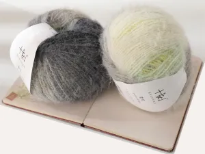 Snowbaby Wool Acrylic Blend Long Pile Yarn,(Worsted) Luxurious Fuzzy Multicolor Gradient Yarn for Knitting and Crocheting Hat Scarf Sweater, 2 * 3.52oz/100g 207yds(54-River of Forgetfulness)