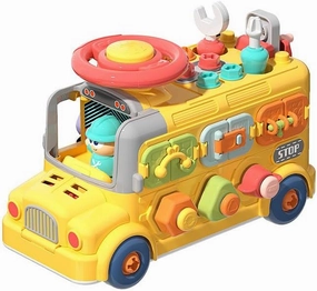 SO&MOTOYS Music Bus, The for Kids Interactive Musical Bus Toy for Toddlers