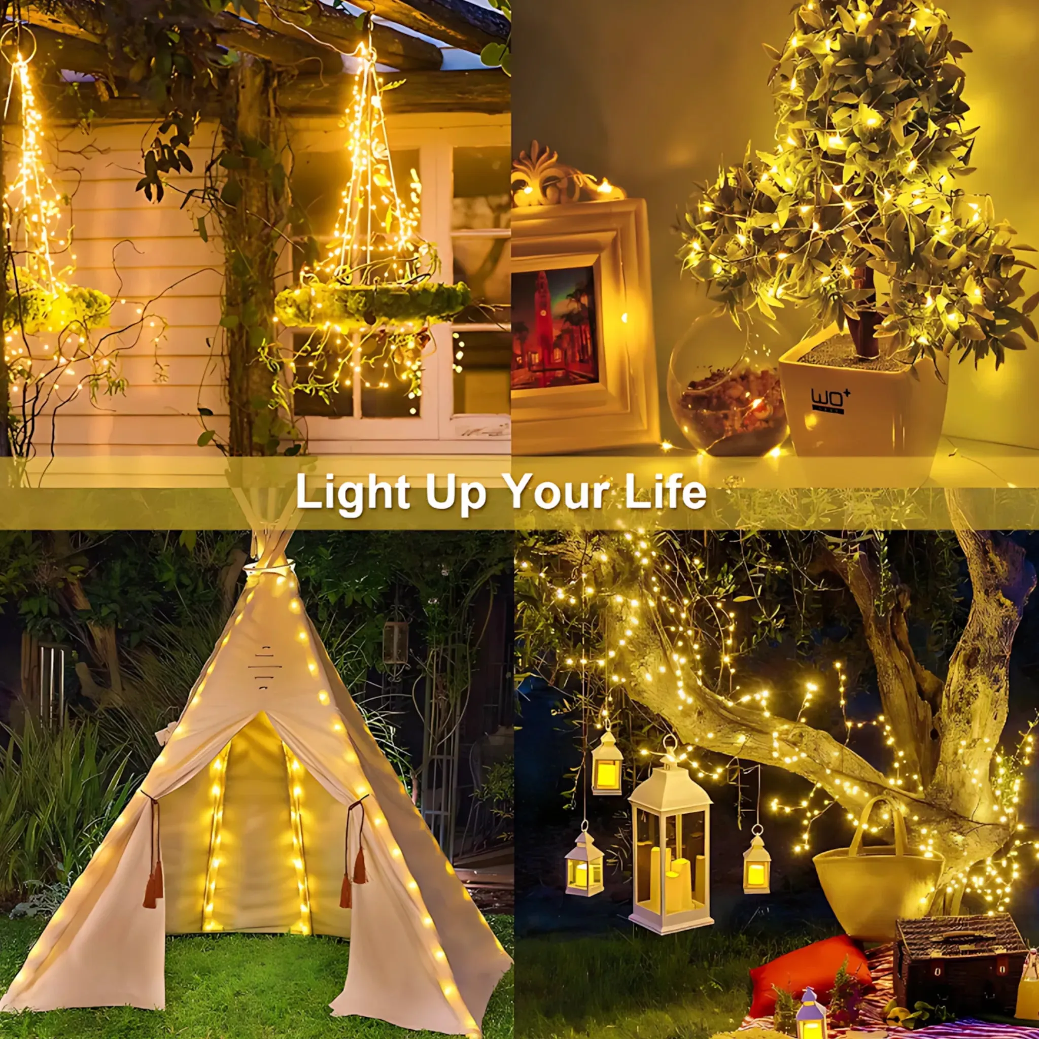 Solar String Lights - Waterproof LED Fairy Lights for Outdoor Decor